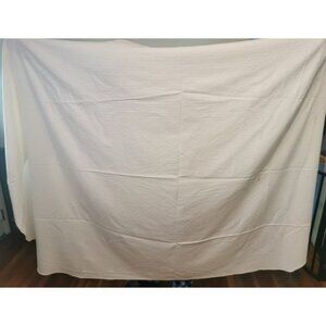 Vintage Avon Home Fashions Beige Tablecloth 98" x 57"